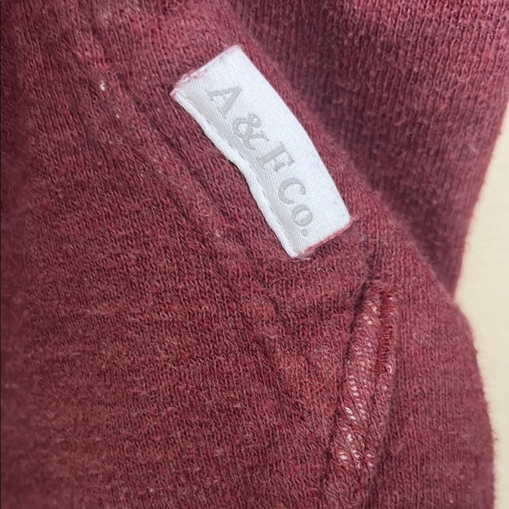 Abercrombie & Fitch Maroon Zip Jacket M - Picture 4 of 9